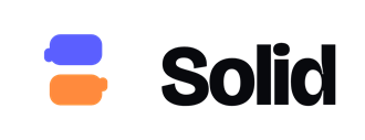 The Solid logo in dark text