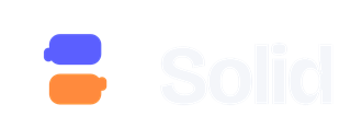 The Solid logo in light text